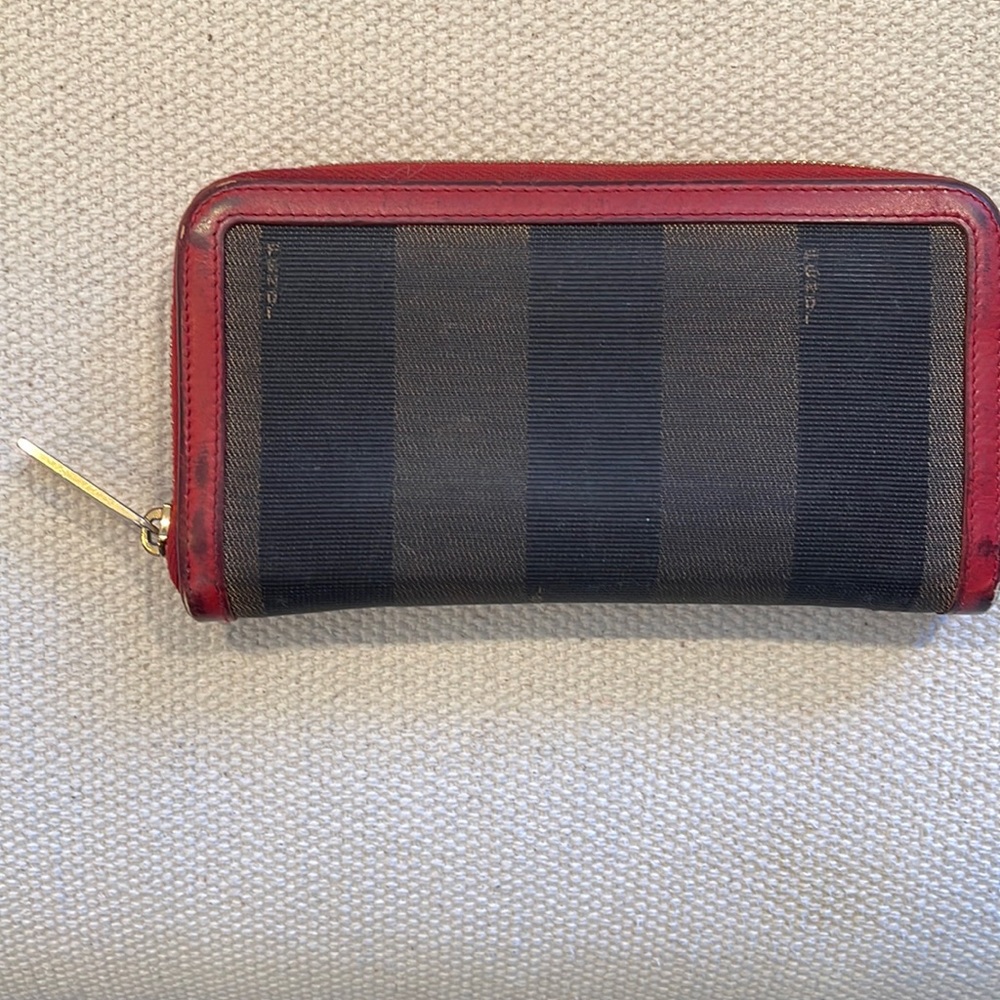 Fendi zip closure wallet